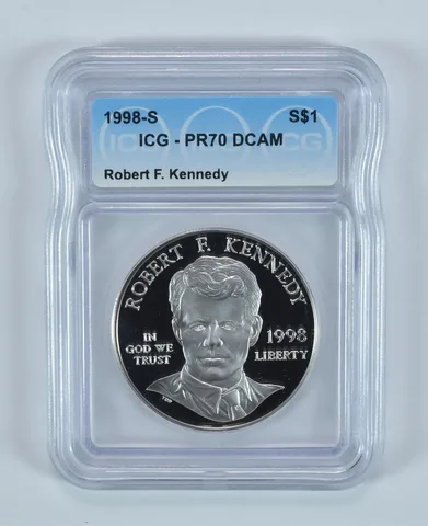 1998-S Robert F Kennedy Commemorative Silver Dollar PR70 DCAM ICG