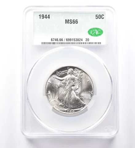 1944 Walking Liberty Half Dollar MS66 CAC *0016