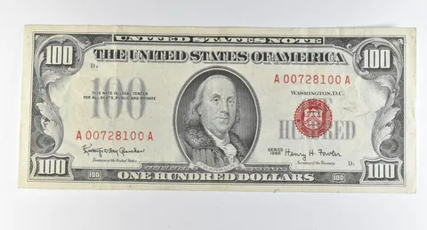 1966 $100 United States Note Red Seal *0296