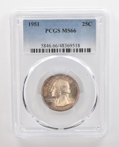 1951 Washington Quarter MS66 PCGS Beautiful Tone *4375