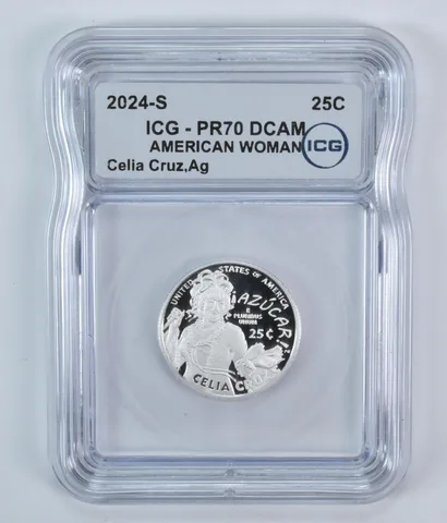 2024-S American Women Quarter Celia Cruz Silver PR70 DCAM ICG