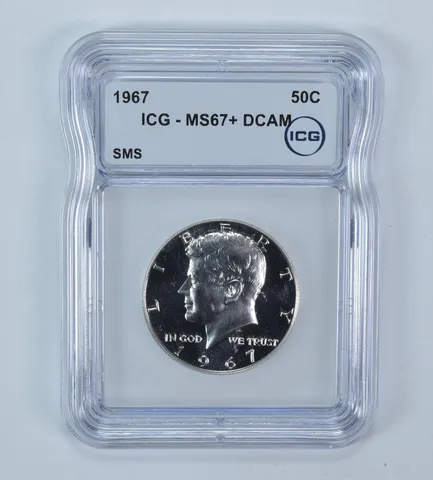 1967 Kennedy Half Dollar SMS MS67+ DCAM ICG