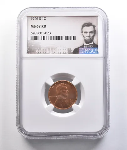 1946-S Lincoln Wheat Cent MS67 RD NGC a6833