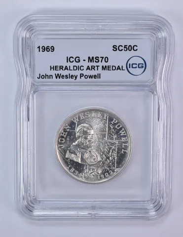 1969 So Called Half Dollar John Wesley Powell MS70 ICG *8131