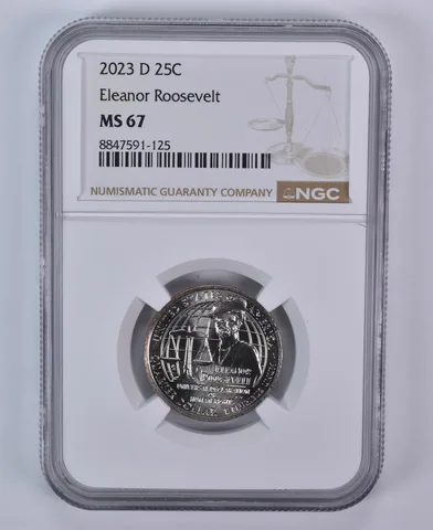 2023-D American Women Quarter Eleanor Roosevelt MS67 NGC