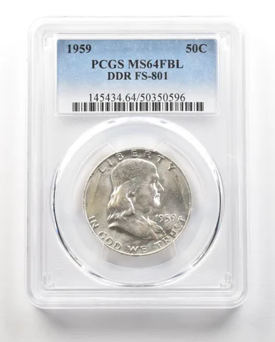 1959 Franklin Half Dollar DDR FS-801 MS64 FBL PCGS a4858