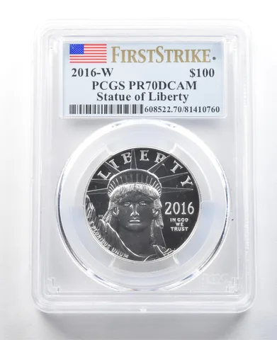 2016-W $100 American Platinum Eagle First Strike 1 Oz PR70 DCAM PCGS *3489