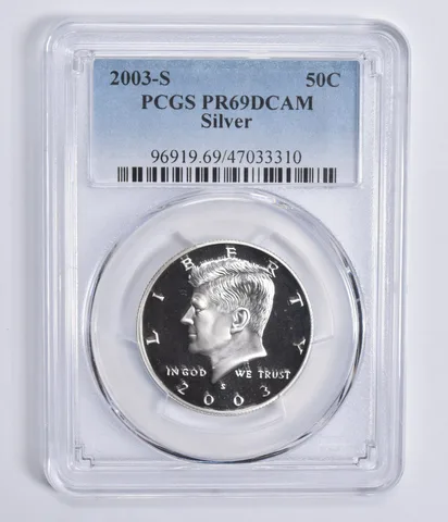 2003-S Kennedy Half Dollar Silver PR69 DCAM PCGS Blue Lbl