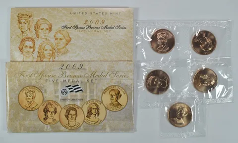 2009 First Spouse Bronze Medal Series Five Medal Set