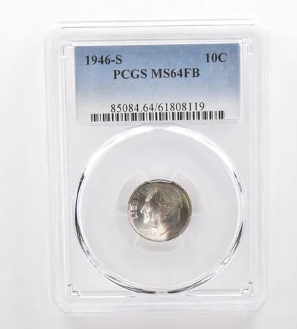 1946-S Roosevelt Dime MS64 FB PCGS Beautiful Tone *3310