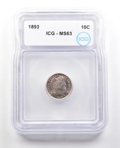 1893 Barber Dime MS63 ICG *3540