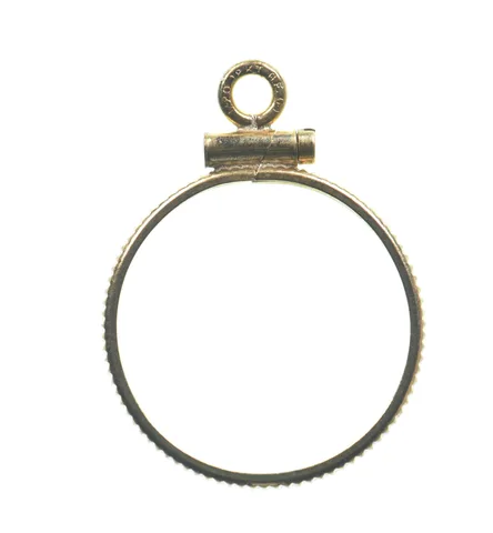 14K 16mm Gold Filled US Half Dime Coin Bezel Pendant Frame Edge a1375