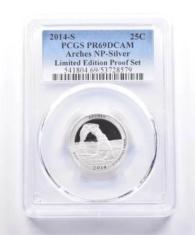 2014-S ATB Quarter Arches Silver Limited Edition PR69 DCAM PCGS