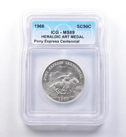 1960 So Called Half Dollar Pony Express Centennial MS69 ICG *8395