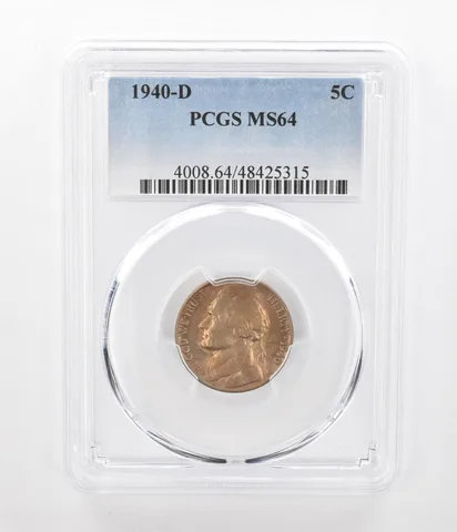 1940-D Jefferson Nickel MS64 PCGS Beautiful Tone *2393