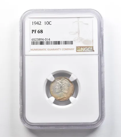 1942 Mercury Dime PF68 NGC *9166