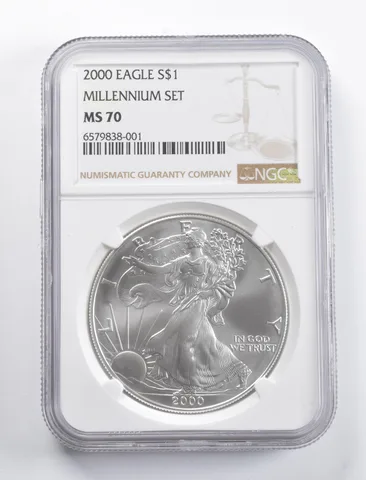 MS70 2000 American Silver Eagle Millennium Set NGC *5832