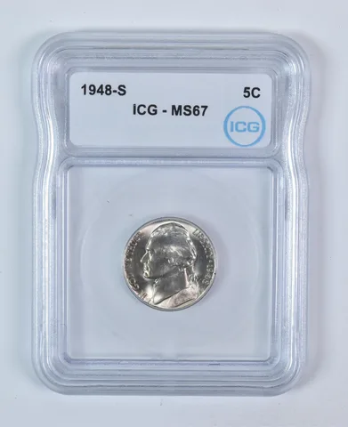 1948-S Jefferson Nickel MS67 ICG