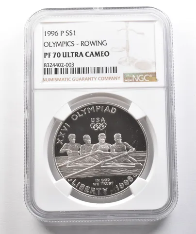 1996-P Olympic Rowing Commemorative Silver Dollar PF70 UCAM NGC a1576