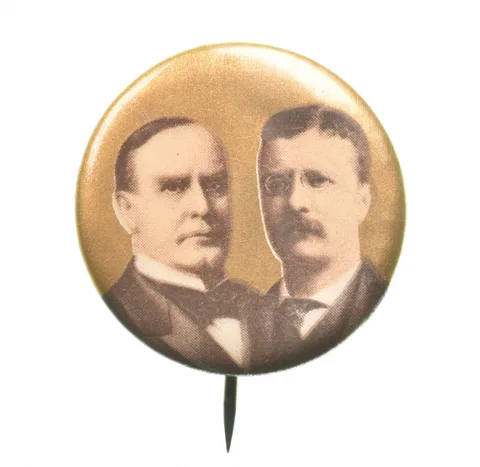 1900 McKinley & Roosevelt Campaign Button a4658