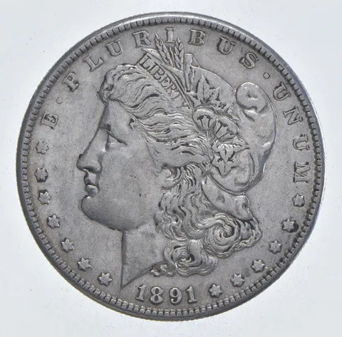 Early - 1891-S Morgan Silver Dollar - 90% US Coin *079