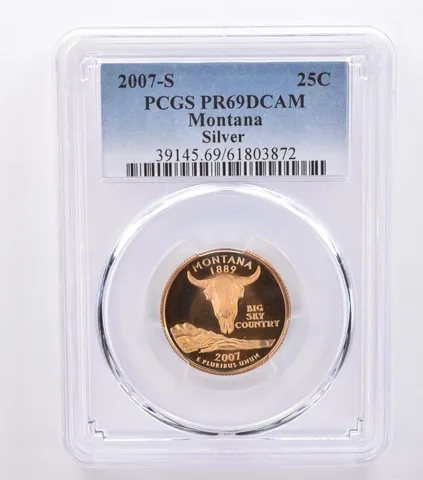 2007-S Washington State Quarter Montana Silver PR69 DCAM PCGS Nice Tone *8731