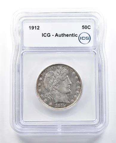 1912 Barber Half Dollar Authentic ICG *4860