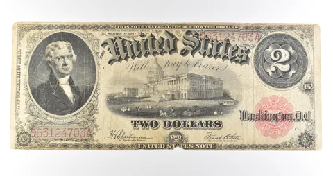 1917 $2 Legal Tender Red Seal Large Note Fr#60 *4683