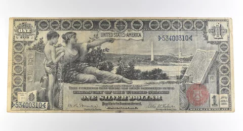 1896 B $1 Silver Certificate Large Note Red Seal *3747