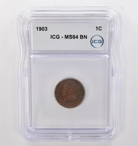 1903 Indian Head Cent MS64 BN ICG Beautiful Tone *4177