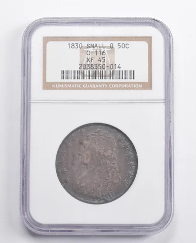 XF45 1830 Capped Bust Half Dollar Small O O-116 NGC *2602