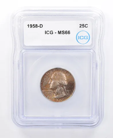 1958-D Washington Quarter MS66 ICG Beautiful Tone *8737