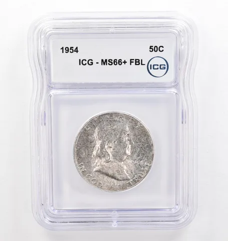 1954 Franklin Half Dollar MS66+ FBL ICG Beautiful Tone *0227