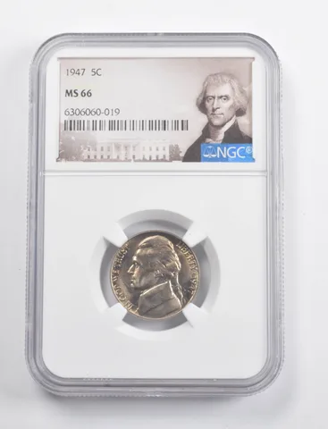 MS66 1947 Jefferson Nickel NGC a3492