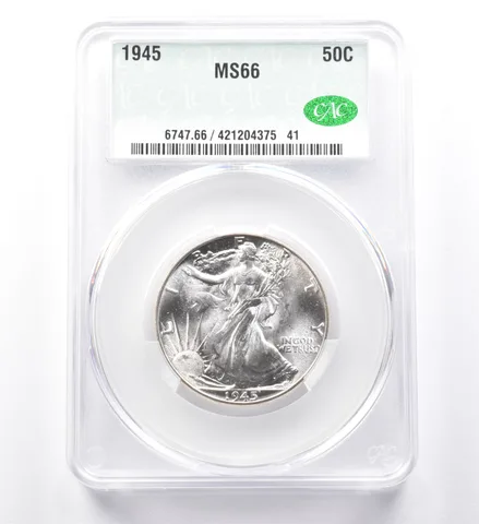 1945 Walking Liberty Half Dollar MS66 CAC *0020