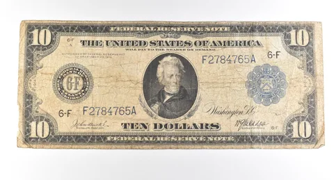 1914 $10 Atlanta GA FRN Large Note Blue Seal *2794