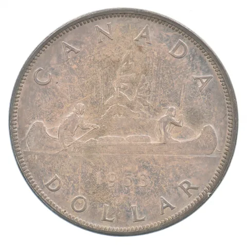1953 Canada 1 Dollar Silver Beautiful Tone *4306