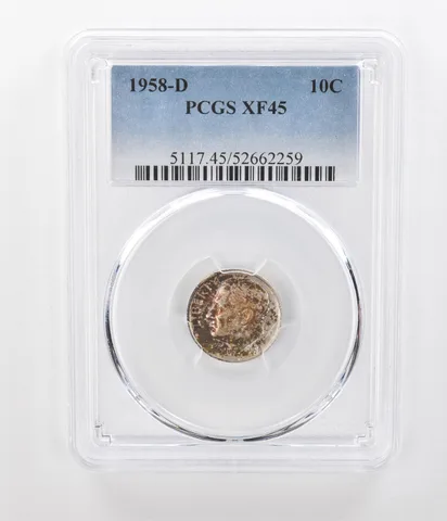 1958-D Roosevelt Dime XF45 PCGS Beautiful Tone a1038