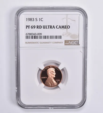 1983-S Lincoln Memorial Cent 1c PF69 RD UCAM NGC Brown Lbl