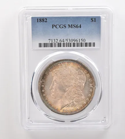 1882 Morgan Silver Dollar MS64 PCGS Beautiful Tone *3224