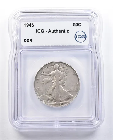 1946 Walking Liberty Half Dollar DDR Authentic ICG *1658