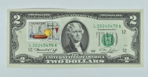 $2 1976 FRN Note First Day of Issue Stamp - Chemistry Stamp