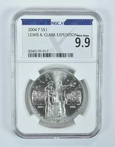 2004-P Lewis & Clark Commemorative Silver Dollar Mint State 9.9 NGC X NGCX