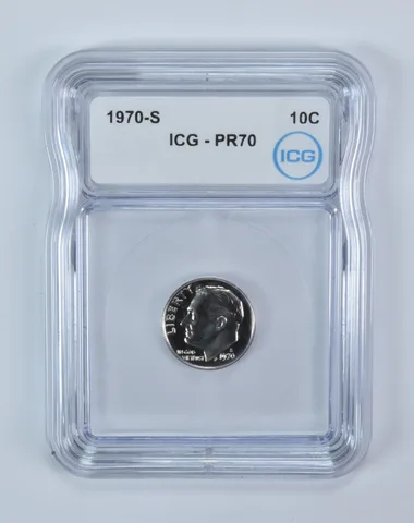 1970-S Roosevelt Dime PR70 ICG