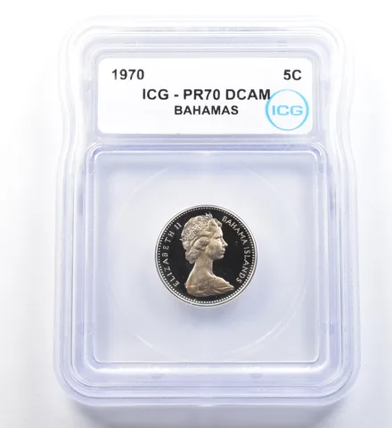 1970 Bahamas 5 Cents PR70 DCAM ICG *1110