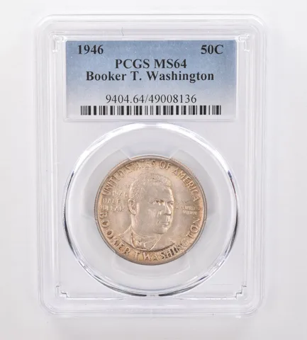 1946 Booker T Washington Commemorative Half Dollar MS64 PCGS Nice Tone *9995
