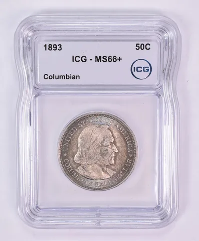 1893 Columbian Exposition Commemorative Half Dollar MS66+ ICG Nice Tone *1203