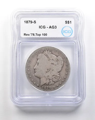 1879-S Reverse Of 78 Morgan Silver Dollar Top 100 AG3 ICG Lowball *1631
