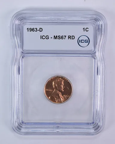 1963-D Lincoln Memorial Cent MS67 RD ICG