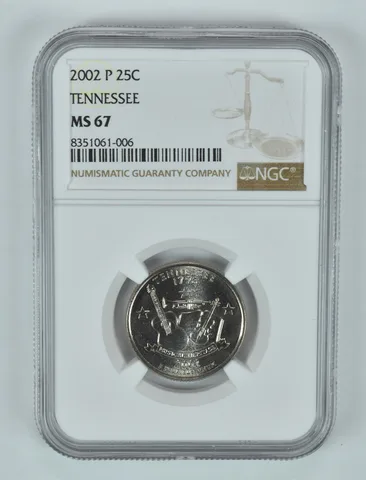 2002-P Washington State Quarter Tennessee MS67 NGC Brown Label
